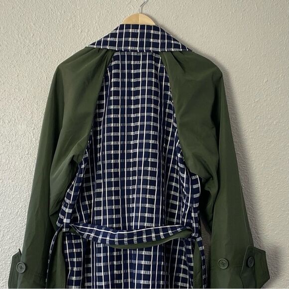 Tanya Taylor Lotta Contrast Combo Trench Coat - Picture 7 of 16